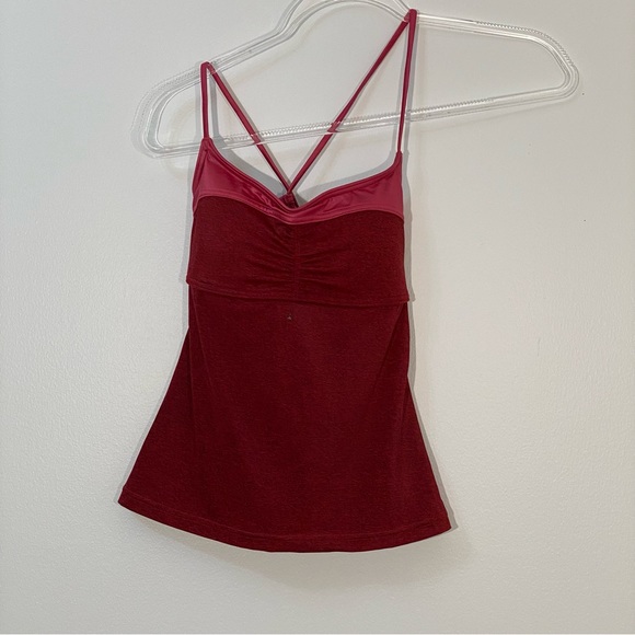 PrAna crimson red Makoa tankini strappy Swim top XS - Picture 2 of 11